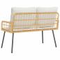 Preview: Gartenbank Natur 114x64x78 cm Poly Rattan