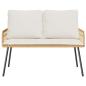 Preview: Gartenbank Natur 114x64x78 cm Poly Rattan