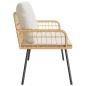 Preview: Gartenbank Natur 114x64x78 cm Poly Rattan