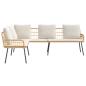 Preview: L-förmiges Sofa Natur 231x173x78 cm Poly Rattan
