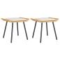 Preview: ARDEBO.de - Gartenhocker 2 Stück Natur 50x40x45 cm Poly Rattan