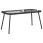 Preview: Couchtisch Schwarz 90x45x42 cm Poly-Rattan