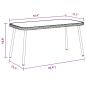 Preview: Couchtisch Schwarz 90x45x42 cm Poly-Rattan