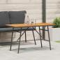 Preview: ARDEBO.de - Esstisch Schwarz 110x55x62 cm aus Akazienholz