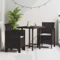 Preview: ARDEBO.de - Gartenstuhl Set aus 2 Braun Rattan Standard Langlebig