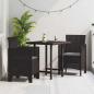 Preview: ARDEBO.de - Gartenstuhl Set aus 2 Braun, Anthrazit Kunststoff, Kissen