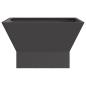 Preview: Feuerstelle Schwarz 60 x 60 x 35 cm Wetterfeststahl