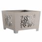 Preview: Feuerstelle Quadrat 60x60x40 cm Wetterfester Stahl