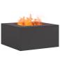 Preview: Feuerstelle Quadrat Schwarz 60x60x30 cm Stahl