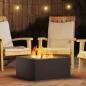 Preview: Feuerstelle Quadrat Schwarz 60x60x30 cm Stahl