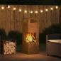 Preview: Feuerstelle Quadrat 35x35x100 cm Wetterbeständiger Stahl