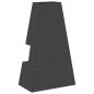 Preview: Feuerstelle mit Holzlager Schwarz 60x35x100 cm Stahl