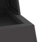 Preview: Feuerstelle mit Holzlager Schwarz 60x35x100 cm Stahl