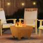 Preview: Feuerschale Quadrat 50x50x30 cm aus Wetterstahl