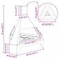 Preview: Feuerstelle mit Chimney 50x43x52 cm Wetterstahl