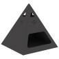 Preview: Feuerstelle Pyramide Schwarz 50x50x51 cm Stahl