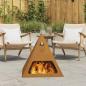 Preview: ARDEBO.de - Feuerstelle Pyramide 50x50x51 cm Wetterfester Stahl