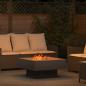 Preview: Feuerstelle Schwarz 80 x 80 x 40 cm Wetterfeststahl