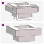 Preview: Feuerstelle Quadrat 80x80x40 cm Wetterstahl