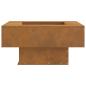 Preview: Feuerstelle Quadrat 80x80x40 cm Wetterstahl