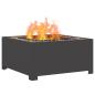 Preview: Feuerschale Quadrat Schwarz 80x80x40 cm Stahl