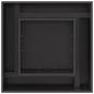 Preview: Feuerschale Quadrat Schwarz 80x80x40 cm Stahl