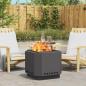 Preview: ARDEBO.de - rauchfreier Feuer pit Schwarz 58x58x51 cm Stahl