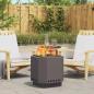 Preview: ARDEBO.de - rauchfreier Feuerplatz Schwarz 48x48x51 cm aus Stahl