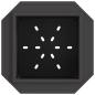 Preview: rauchfreier Feuerplatz Schwarz 48x48x51 cm aus Stahl