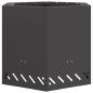 Preview: rauchfreier Feuertisch sechseckig schwarz 58x58x51 cm Stahl