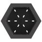 Preview: Raucharmer Feuergrill Sechseckig Schwarz 48x48x51 cm Stahl
