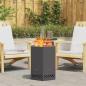 Preview: ARDEBO.de - rauchfreier Feuergrill sechseckig Schwarz 38x38x51 cm Stahl