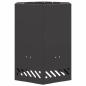 Preview: rauchfreier Feuergrill sechseckig Schwarz 38x38x51 cm Stahl