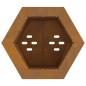 Preview: rauchfreier Feuerring hexagonal 38x38x51 cm wetterfester Stahl