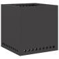 Preview: Rauchfreier Feuerstelle Quadrat Schwarz 48x48x50 cm Stahl