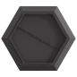 Preview: Feuerstelle Sechseckig Schwarz 75x75x28 cm Stahl
