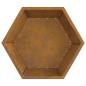 Preview: Feuerstelle Sechseckig 75x75x28 cm Wetterstahl