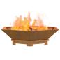 Preview: Feuerstelle sechseckig 100x100x28 cm Wetterfestes Stahl