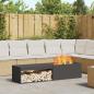 Preview: ARDEBO.de - Feuerstelle mit Holzlager Schwarz 160x45x35 cm Stahl