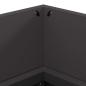 Preview: Feuerstelle mit Holzlager Schwarz 160x45x35 cm Stahl