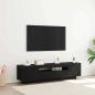 Preview: ARDEBO.de - TV-Schrank mit LED-Lichtern, Schwarz Eiche, 160x35x40 cm, Holzwerkstoff