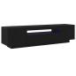 Preview: TV-Schrank mit LED-Lichtern, Schwarz Eiche, 160x35x40 cm, Holzwerkstoff
