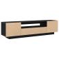 Preview: TV-Schrank mit LED-Lichtern, Schwarz Eiche, 160x35x40 cm, Holzwerkstoff