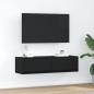 Preview: ARDEBO.de - TV-Schrank Schwarze Eiche 100x31x25,5 cm Holzwerkstoff