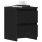 Preview: Nachttische mit Schubladen 2 Stk Schwarz Eiche 30x30x40 cm