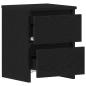 Preview: Nachttische mit Schubladen 2 Stk Schwarz Eiche 30x30x40 cm