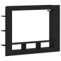 Preview: TV-Schrank Wandmontiert Schwarz Eiche 152x22x113 cm