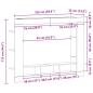 Preview: TV-Schrank Wandmontiert Schwarz Eiche 152x22x113 cm