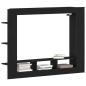 Preview: TV-Schrank Wandmontiert Schwarz Eiche 152x22x113 cm