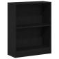 Preview: Bücherregal Schwarz 60x24x76 cm aus Holzwerkstoff